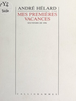 cover image of Mes premières vacances